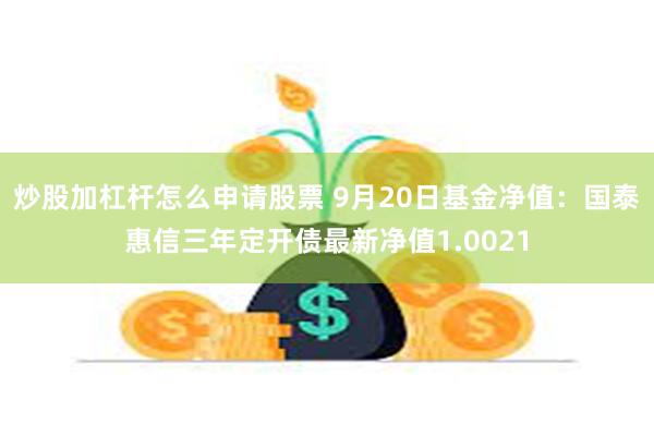 炒股加杠杆怎么申请股票 9月20日基金净值：国泰惠信三年定开债最新净值1.0021