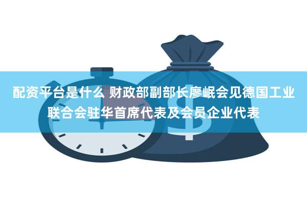 配资平台是什么 财政部副部长廖岷会见德国工业联合会驻华首席代表及会员企业代表