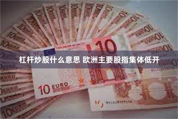 杠杆炒股什么意思 欧洲主要股指集体低开