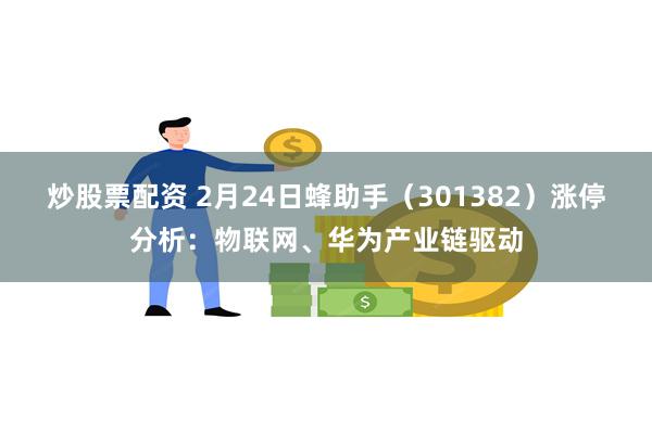 炒股票配资 2月24日蜂助手（301382）涨停分析：物联网、华为产业链驱动